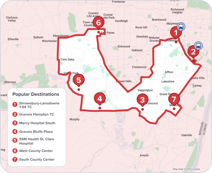 South Zone service map