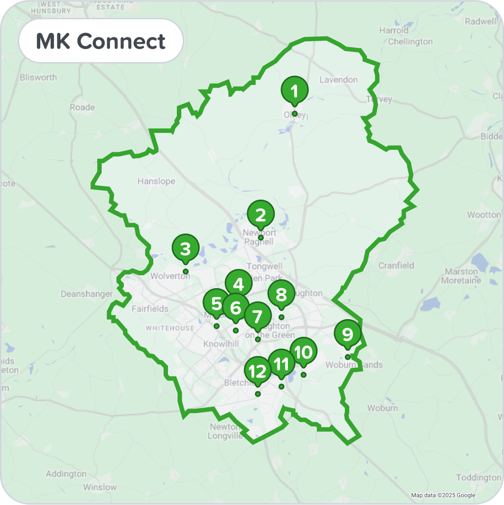 Map of MK Connect Zone