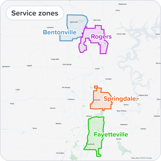 Map of Northwest Arkansas
