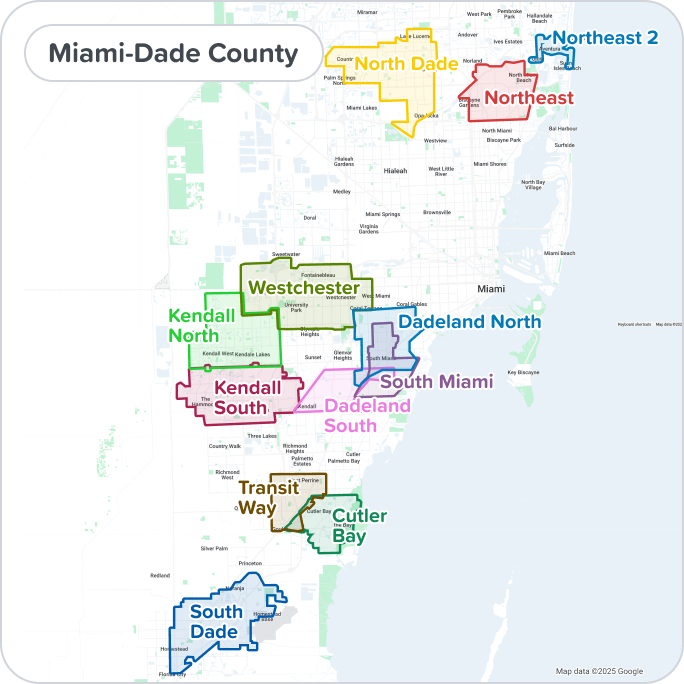 Map of Miami-Dade County