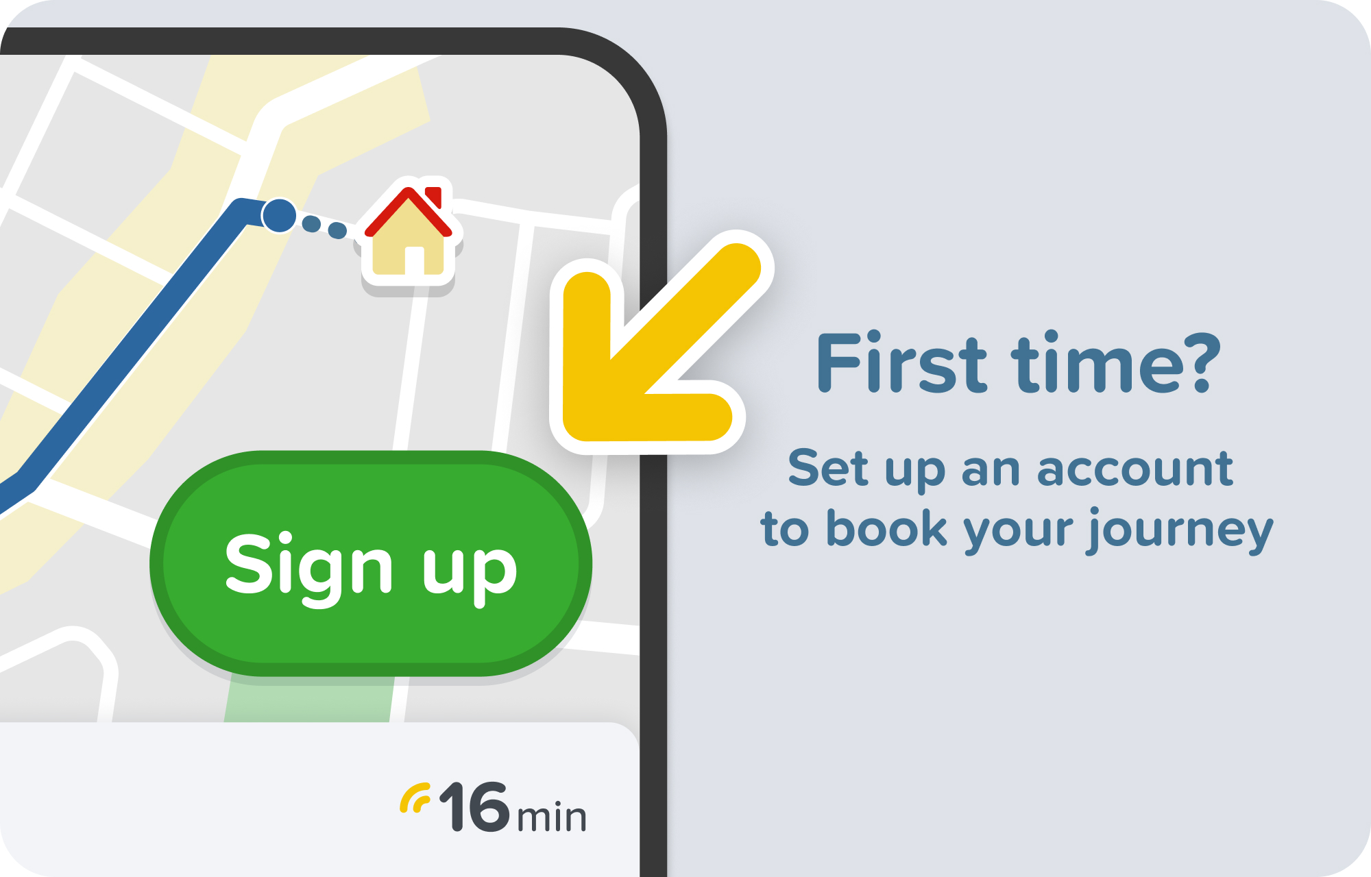 Book metroconnect with Citymapper the first time needs to sign up